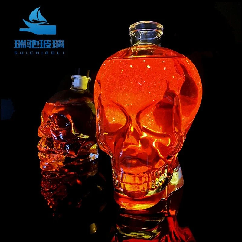 skull shaped wine bottle