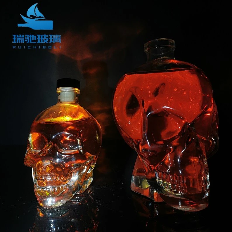 skull shaped wine bottle