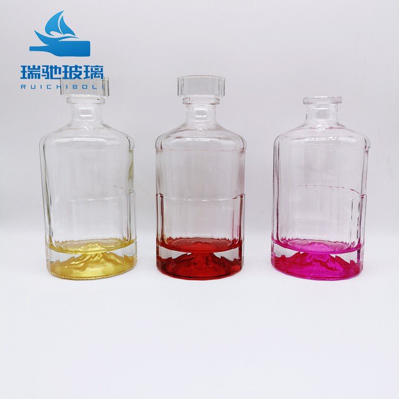 colored glass wine bottles